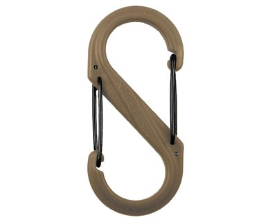 NITE IZE - S-BINER PLASTIC DUAL CARABINER #2 - COYOTE BROWN