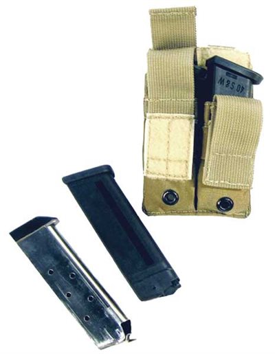 S.O. Tech - Double Pouch Single Pistol Mag w/Elastic Retention