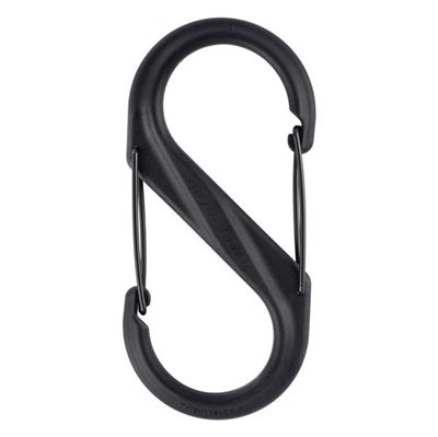 NITE IZE - S-BINER PLASTIC DUAL CARABINER #8 - BLACK